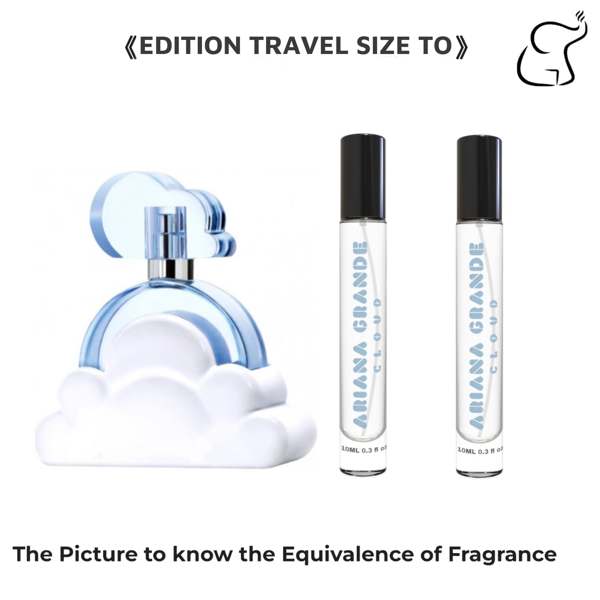 EDITION TRAVEL SIZE TO CLOUD BY ARIANA GRANDE FOR WOMEN (PACK 2 BOTTLES 10 ML)