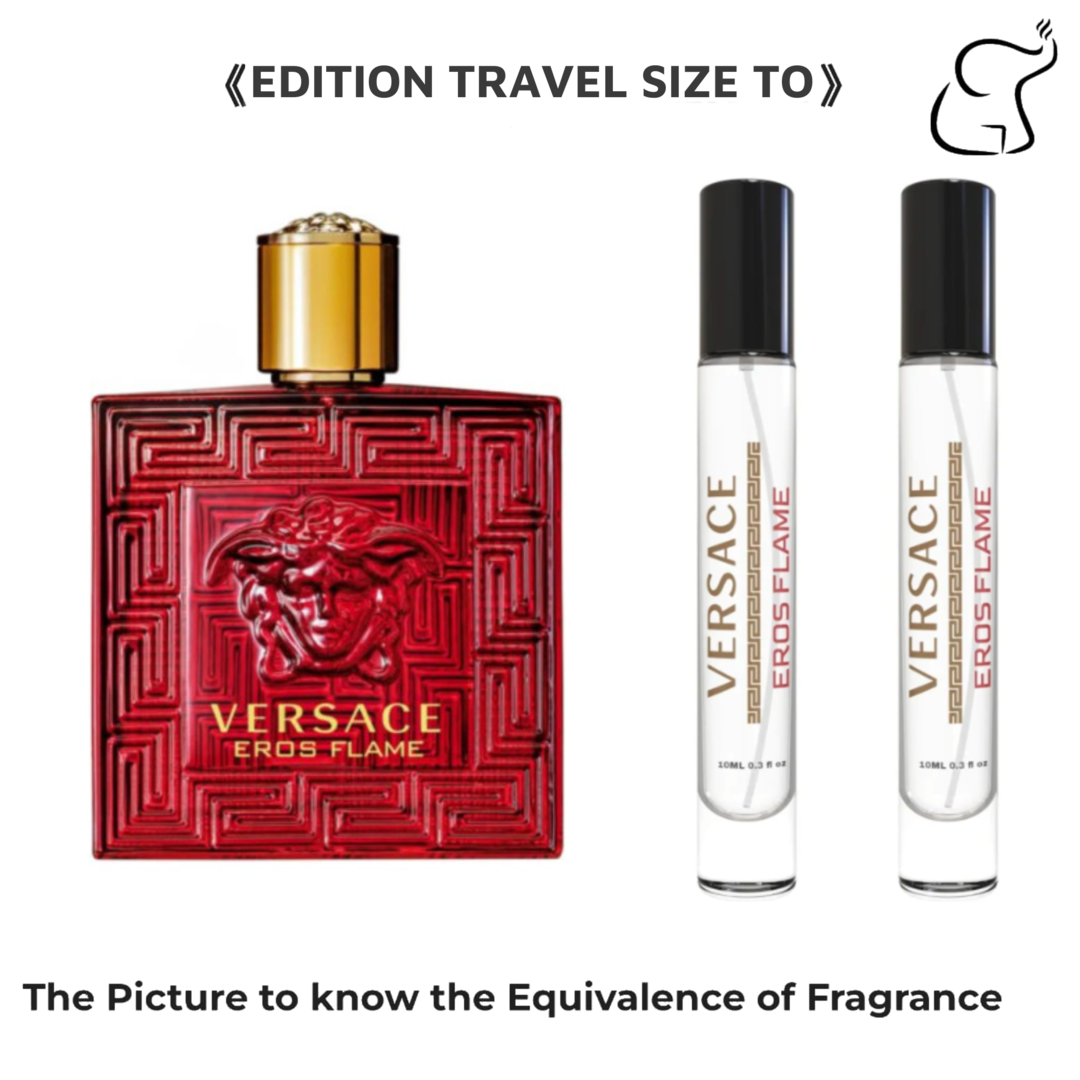 EDITION TRAVEL SIZE TO EROS FLAME VERSACE FOR MEN (PACK 2 BOTTLES 10 ML)