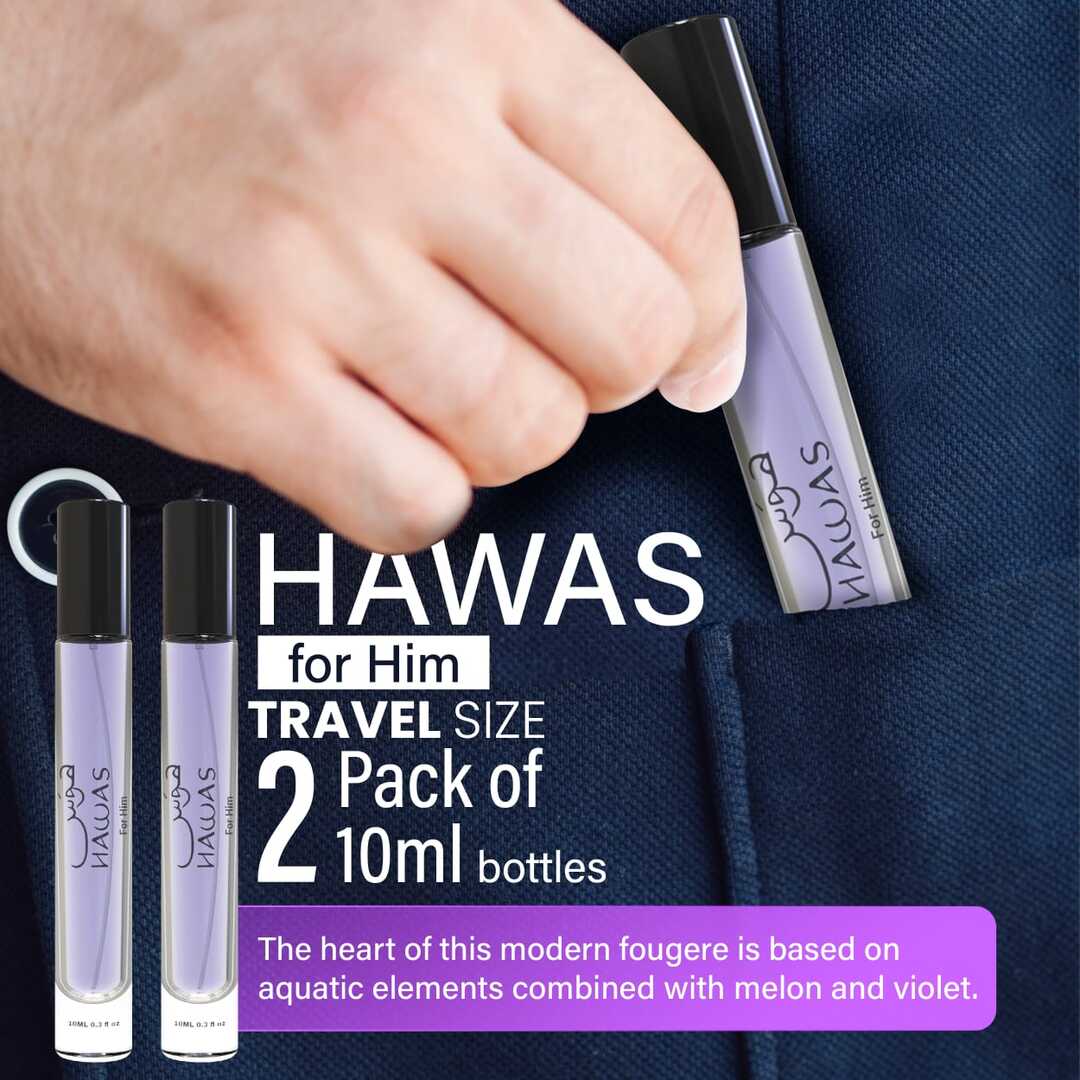 EDITION TRAVEL SIZE TO HAWAS BY RASASI FOR MAN (PACK 2 BOTTLES 10 ML)