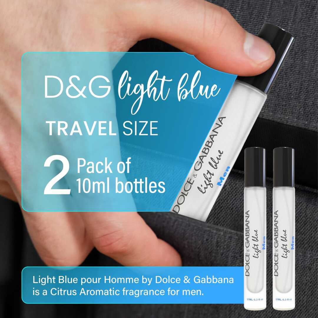 EDITION TRAVEL SIZE TO LIGHT BLUE DOLCE&GABBANA FOR MEN (PACK 2 BOTTLES 10 ML)