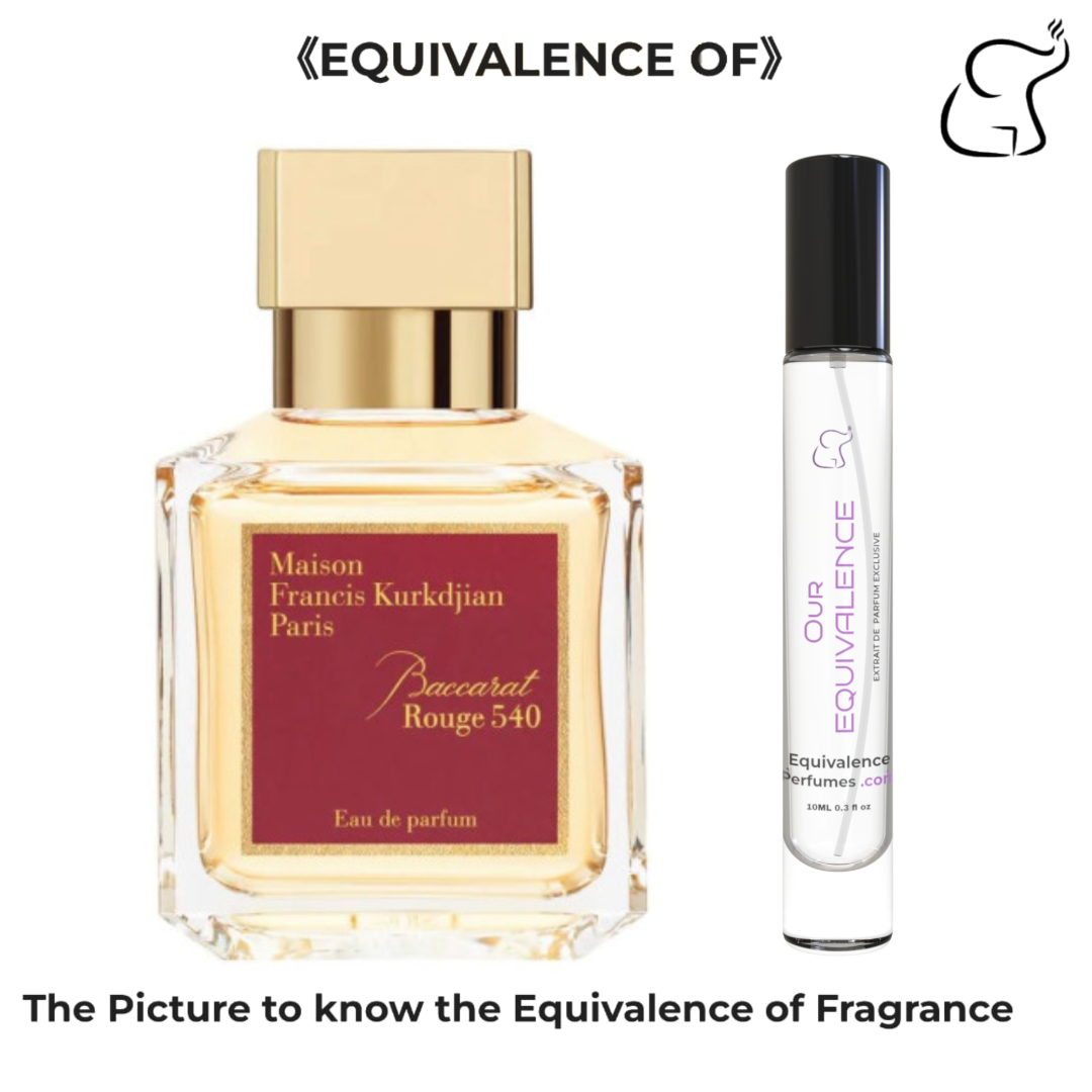 OUR EQUIVALENCE - IMPRESSION OF BACCARAT ROUGE 540 EAU DE PARFUM BY MAISON FRANCI KURKDJIAN UNIXES 10 ML